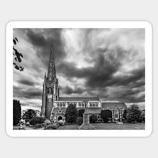 St.Martin church in Dorking, Surrey, England. Sticker